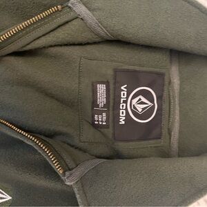 Volcom Olive Green Zip-Up Fleece